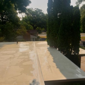 Softwashing A Flat Roof in Madison WI