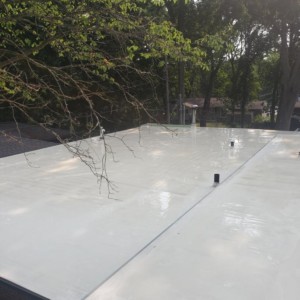 Softwashing A Flat Roof in Madison WI
