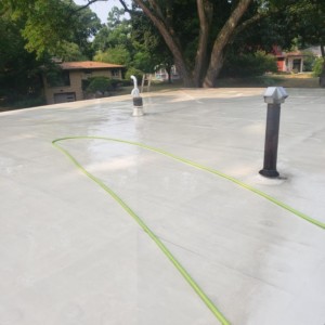 Softwashing A Flat Roof in Madison WI