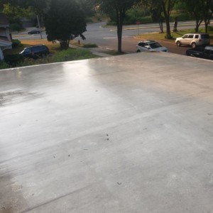 Softwashing A Flat Roof in Madison WI